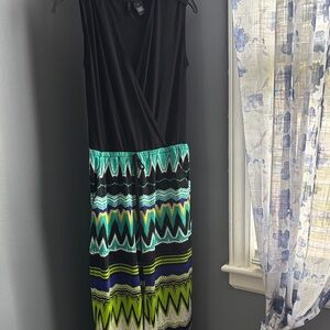 Black and Green Patterned Women's jumper